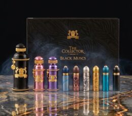 Alexandre.J The Collector Black Muscs Eau de Parfum Grand Luxury Set (100 ml Full Size + 2 x 30 ml Refill Bottles + 6 x 8 ml Travel Vials)